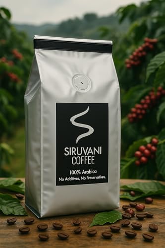 Image of Siruvani Roasted Coffee Beans- 250 Gram | Premium 100% Arabica | Medium Roast