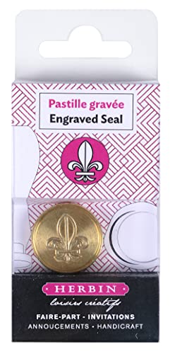 Herbin Brass Seal For Wax - Symbol No Wood Handle - Lily #TOP4