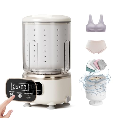 Underwear Washing Machine,Portable Washer & Spin Dryer Combo,Mini Washing Rechargeable Cordless Washing Deep Cleans Small Clothes Small Clothes for Apartment,...