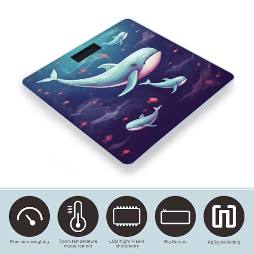 Báscula digital de baño con capacidad 400 lb y pantalla LCD miniatura 3