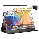 UPERFECT モバイルモニター 4K 有機EL (OLED)パネル搭載 13.3インチ モバイルディスプレイ ユウキEL UHD (3840x2160) 100%DCI-P3 100000:1高コントラスト 400Nit ポータブル 軽量 薄型 サブモニター スピーカー内蔵 USB-C/MINI HDMI/microUSB端末 マグネットカバー付き VESA XBOX/Switchなど対応