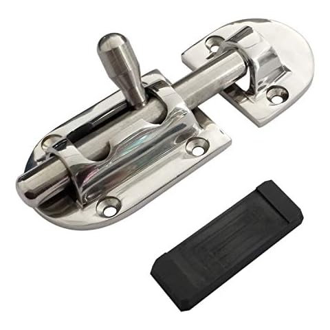 NRC&XRC Marine 316 Stainless Steel Heavy Duty 3-5/8" Long Locker Latch Slide Barrel Bolt for Marine Boat Window/Door/Hatch Cover