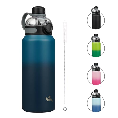 Image of Konokyo 32 oz Insulated Stainless Steel Water Bottle with Straw Lid