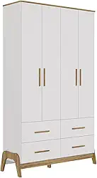 Guarda Roupa Retro Móveis Peroba Guti 4 Portas Mdf