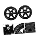 ELAYARD 2pcs Replacement Wheels for Small Rolling Cart Industrial Casters Generator Stroller Game Cart Easy Install