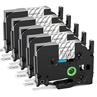 Tze-131 Black on Clear Durchsichtig Tape Cassette 12mm Kompatible mit Brother P-touch Bänder 12mm 0.47 Transparent Schriftband TZe TZ-131 für Brother P touch H100 H100HB H100R D410 CUBE D210 H107B
