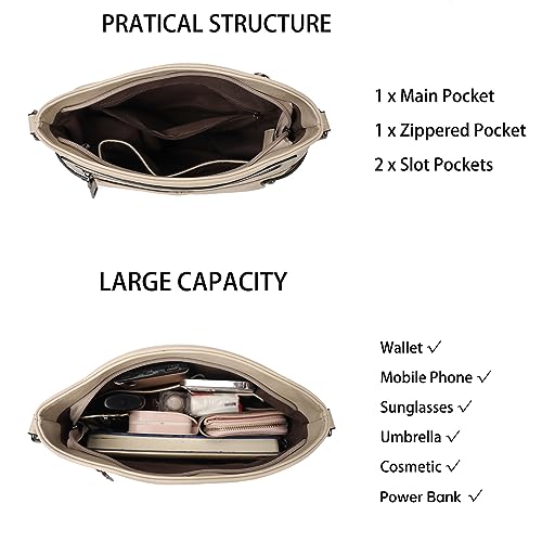 KouLi Buir Crossbody Purses for Women PU Leather Shoulder Bags Multi Pocket Cross Over Bag4