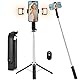 Vemfay Selfie Stick Stativ mit 2 Fülllicht, 105 cm Handy Stativ mit Abnehmbarer Fernbedienung, Tripod Stativ für Smartphone Kompatibel mit iPhone Samsung & Android Smartphones GoPro