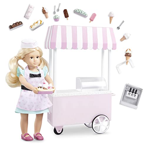 Lori Evelinas Ice Cream Cart 6-Inch Doll Playset 25 Pieces Dolls
