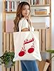 XIARON High-definition printed tote bags Abstract Fire Note Hot Music Club Tracks 340g/m² thick fabric Reusable M Carmine Red #1