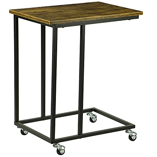 Petiture c side table end table,mobile snack table on wheels,indu…