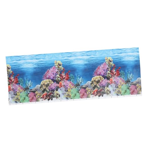 BELLIFFY 1個 水槽の背景紙 魚の餌箱 魚用バブラー ネット フィルター 水族館の壁紙 ポスター 真空 ヒータ 池 水中ウォーターポンプ 水槽バブルストリップエアストーン 水槽装飾紙 厚紙