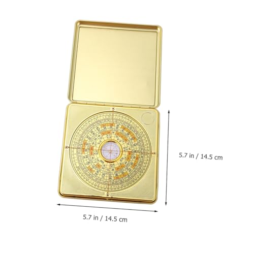Brújula Feng Shui China Vintage de Latón 14.5cm miniatura 2