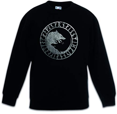 Sweat Geri and Freki noir pour enfant un vêtement confortable au quotidien
