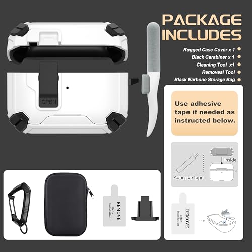 Maxjoy for AirPods Pro 3 Case Cover 2025 with Automatic Lock MagSafe, Compatible with Apple AirPod Pro 3rd Generation (White, AirPods Pro 3 Case Cover 2025) by Maxjoy - Used condition - Image 3