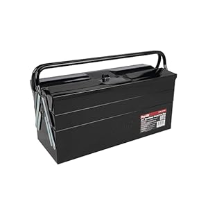 Pro-Lift Steel Tool Box – 21-inch 5-Tray Cantilever Metal Toolbox Portable with Handle – Heavy Duty Metal Latch Closure Carry Storage Box Tools Organizer