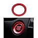 Thor-Ind 4pcs Aluminum Interior Console Trim Compatible with Honda CRV CR-V 2017 2018 2019 2020 2021 AC Air Conditioning Knob Start Stop Button Navigation Volume Knob Cover Trim (Red)