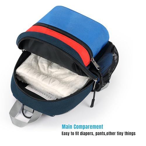 Image of STEAMEDBUN Toddler Backpack Leash - Anti-Lost Harness Backpack for Boys Girls 1-3 - Blue