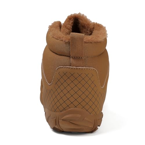 Image of HiGropcore Barefoot Snow Boots for Women Men, Warm Fur Lined Water Repellent Winter Barefoot Shoes, Wide Toe Box Lightweight Outdoor Ankle Boots