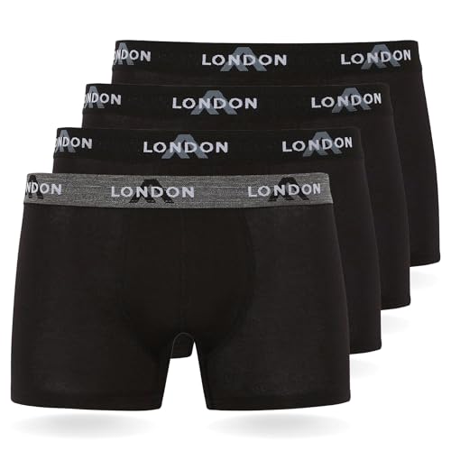 Photo de Boxers FM London lot de 4/8 pour hommes avec ceinture élastique - Boxers doux pour hommes