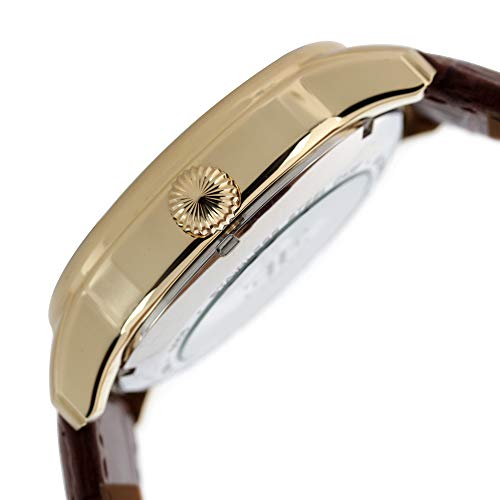 Thomas Earnshaw Mens 44mm Longitude Dual Time Automatic Skeleton Watch with 12 Hour Dual Time, Sun & Moon Display and Decorated Rotor