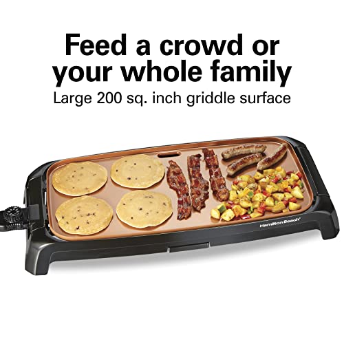 Hamilton Beach Durathon Ceramic Griddle Electric with 200 square inch