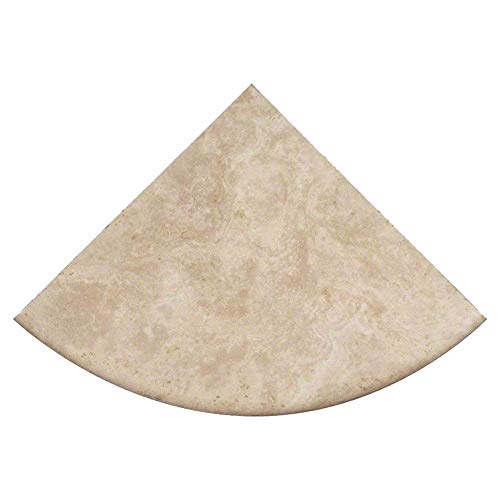Premium Quality Durango Cream Filled and Honed Ivory Light Travertine Corner Shelf 9'
