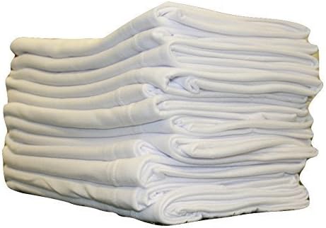 Axtion Products 100% Knitted White Polyester Bulk Pack Pillow Cases (1, 24pk) Sublimation