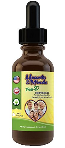Vitamin-D3 Liquid Family Supplement Flexible-Dose - Natural Tasteless 2000 IU per 5 Drops, Bio-Available Vitamin D for ALL ages – Non GMO, Gluten-Free, No Artificial ANYTHING. 2 oz bottle contains 2140 drops.