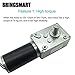 BRINGSMART 12V 5rpm DC Worm Gear Motor with Bracket 12kg.cm Self-Locking Reversed Mini Turbine Geared Motor for DIY Robot Rotating Table Door Lock Curtain Machine (12V 5rpm)