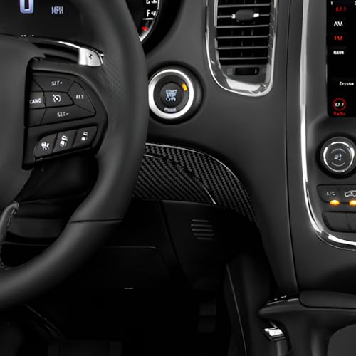 Image of Car Headlight Control Dashboard Cover Decals for 2011-2020 Dodge Durango Accessories Carbon Fiber Interior Stickers