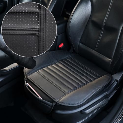 Funda asiento delantero coche antideslizante PU negro transpirable 6