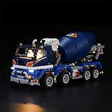 LIGHTAILING Light Set for (Technic Concrete Mixer Truck) Building Blocks Model - Led Light kit Compatible with Lego 42112(NOT Included The Model)
