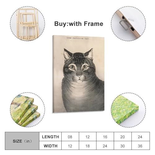 Chat préféré de Nathaniel Currier impression sur toile retro 50x75 cm - 2