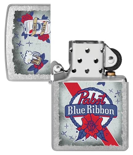 Encendedor Zippo Pabst Blue Ribbon Street Chrome miniatura 4