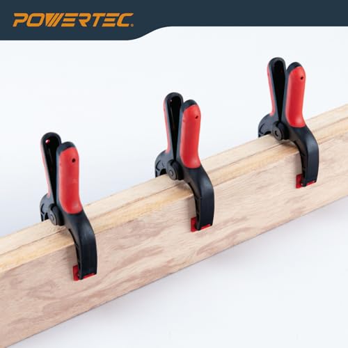 POWERTEC Spring Clamps Set - 10 Pack Mini Plastic Clips with 1-Inch Opening and Pivoting Jaw Pad, Ideal for Pool Cover, Tarp, Craft, Ballon Slips and Woodworking (71018V) by POWERTEC - Image 6