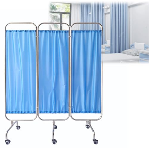 Paravent médical en acier inoxydable pliable et opaque