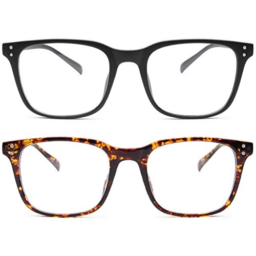 Livho 2 Pack Blue Light Blocking Computer Glasses for Women Men,TR90 Light Weight