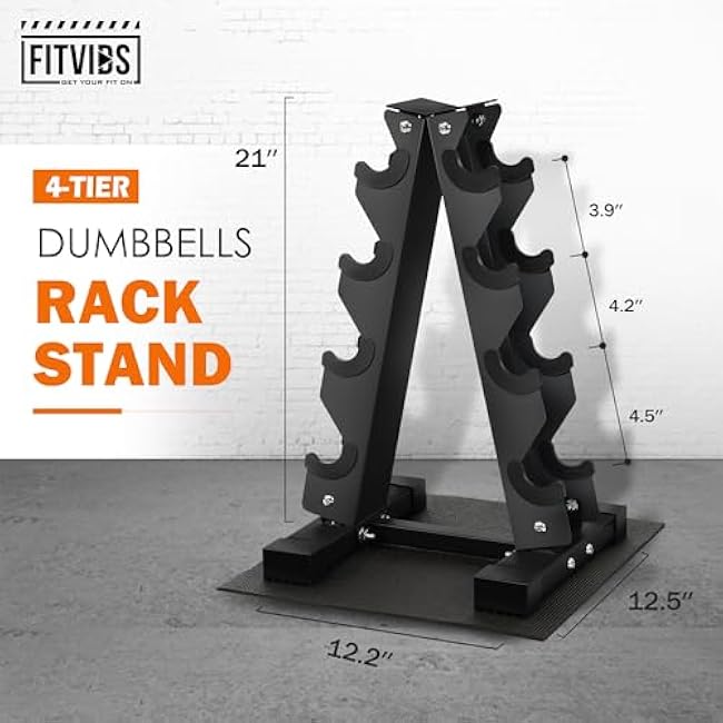 Dumbbell Rack A-Frame Weight Rack 4-Tier 5-Tier A-Shape Vertical Rack for Home Gym, Multiple Styles