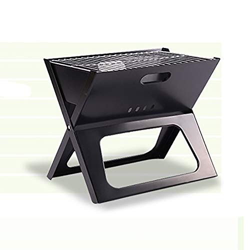 YzDnF BBQ Charcoal Grill Outdoor Lightweight Portable Grill Folding Grill For Camping Picnic For Camping Fishing Outdoor Activities (Color : Black, Size : 44x29x36.5cm)