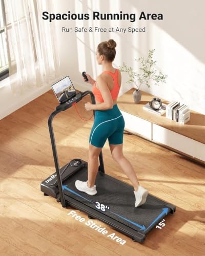 THERUN Walking Pad with Handle Bar, Under Desk Walking Treadmill for Home - image 3