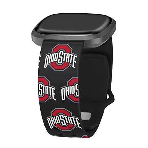 Affinity Bands Ohio State Buckeyes HD Watch Band Compatible with Fitbit Versa 3 & Sense 1 (Long Repeating)