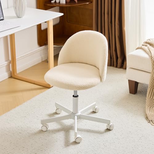 Bonnlo Chaise de Bureau Mignonne sans Accoudoirs, Petite Chaise Confortable, Chaise de Coiffeuse...