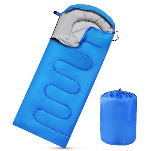 Camping Sleeping Bags for Adults Kids Waterproof Lightweight Sleeping Bag for Cold Weather or Warm Backpacking Hiking Mountaineering Indoor Outdoor Use