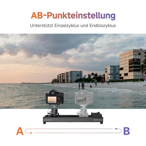 Motorisierter Kamera-Slider Toprig Accsoon 40 cm mit Bluetooth-Steuerung