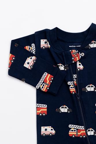 Image of MONICA + ANDY One Piece Baby Pajamas, 100% Organic Baby Clothes for Girls and Boys, Sizes For Newborn and Infant