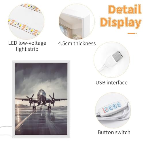 Espejo de tocador con luces LED portátil y regulable para mesa de maquillaje 5
