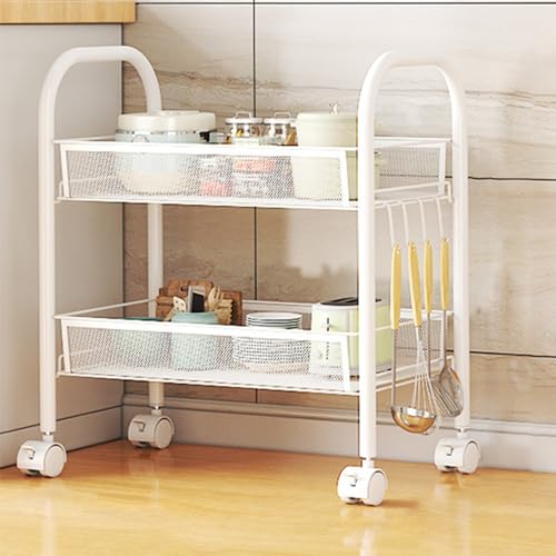 Lghlzgvf LGHLZGVF Badrollwagen 2-stöckig Weiß