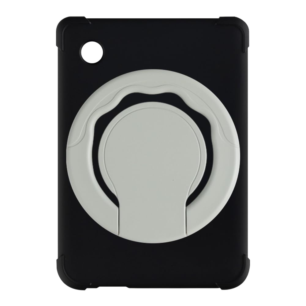 Tablet Case and Stand Holder Compatible with Rakuten Kobo Clara BW N365 P365 6.0 2024 Case, Shockproof Cover and 360 Rotating Ring Handle Grip Bracket(Black)