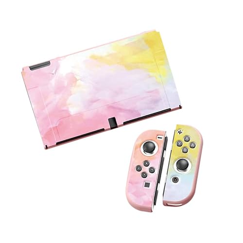 Ryo楽々生活館 Switch 有機EL ケース Joy-Con カバー 分離式 3点セット ドック対応 スイッチ 有機ELモデル 対応 保護 カバー 装着簡単 TPU製 ソフト 耐衝撃 Switch 有機EL対応 スイッチ 有機ELモデル 保護用ケース